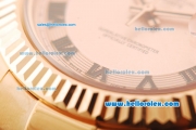 Rolex Day-Date II Rolex 3156 Automatic Movement Full Rose Gold with Rose Gold Dial and Black Roman Numerals