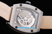 Richard Mille RM005 Automatic Movement Skeletonal Dial with Printed Arabic Numerals Markers and Leather Strap
