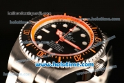 Rolex Sea-Dweller Deepsea Asia 2813 Automatic Steel Case/Strap with Black Dial and Orange Diver Index