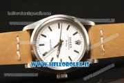 Rolex Milgauss Vintage 2813 Automatic With Sliver Dial Genuine Leather Strap