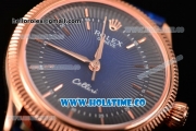 Rolex Cellini Time Asia 2813 Automatic Rose Gold Case with Rose Gold Stick Markers and Blue/Black Dial