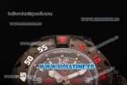 Richard Mille RM028 Swiss Valjoux 7750 Automatic PVD Case with Black Rubber Strap and Skeleton Dial