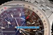 Breitling Montbrillant Datora Chrono Swiss Valjoux 7751 Automatic Steel Case/Bracelet with Brown Dial and Stick Markers - 1:1 Original (J12)