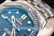 Omega Seamaster Diver 300 M Co-Axial Miyota 9015 Automatic Steel Case/Bracelet with Blue Dial and White Markers - 1:1 Original