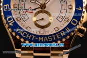 Rolex Yacht-Master II Chronograph Swiss Valjoux 7750 Automatic Yellow Gold Case with White Dial and Yellow Gold Bracelet - (BP)