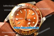 Rolex GMT-Master II Vintage 2813 Auto With Nylon Strap Brown Dial And Brown Bezel Two Tone