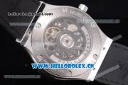Hublot Classic Fusion Tourbillon Asia 3836 Automatic Steel Case with Skeleton Dial and Grey Leather Strap
