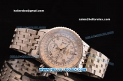 Breitling Navitimer Working Chronograph Quartz Movement With White Dial and Number Marking