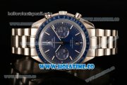 Omega Speedmaster Moonwatch Omega Co-Axial Chronograph Clone 9300 Automatic Full Steel with Blue Dial and Stick Markers (EF)
