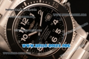 Breitling SuperOcean II Swiss ETA 2824 Automatic Steel Case with Black Dial and Steel Bracelet (GF)