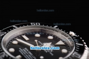 Rolex Sea-Dweller Oyster Perpetual Date Automatic Movement White Round Hour Marker with Black Dial and Bezel-SS Strap