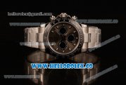 Rolex Daytona Chrono Clone Rolex 4130 Automatic Steel Case with Gray Dial PVD Bezel and Steel Bracelet (EF)
