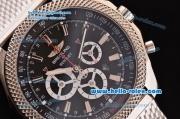 Breitling Bentley Barnato Racing Chrono Swiss Valjoux 7750-SHG Automatic Steel Case with Steel Strap Black Dial 1:1 Original