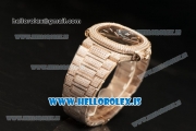 Patek Philippe NAUTILUS All Diamond Rose Gold Case With Clone Original Movement 1:1 Clone