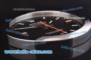 Rolex Milgauss Wall Clock Quartz Steel Case with Black Dial