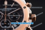 Audemars Piguet Royal Oak Miyota Quartz Two Tone Case/Bracelet with Black Dial and Stick Markers