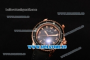 BlancPain Fifty Fathoms Swiss ETA 2836 Automatic Rose Gold Case with Black Dial and Stick/Arabic Numeral Markers (NOOB)