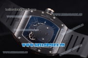 Richard Mille RM052 Miyota 9015 Automatic PVD Case with Skull Dial Dot Markers and Black Rubber Strap