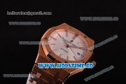 Audemars Piguet Royal Oak 41 Miyota 9015 Automatic Full Rose Gold with White Dial and Stick Markers (EF)