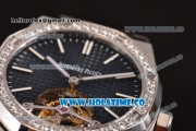 Audemars Piguet Royal Oak 41MM Swiss Tourbillon Manual Winding Full Steel with Diamonds Bezel and Blue Dial (FT)