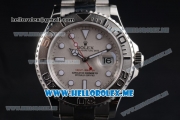 Rolex Yacht-Master 40 Swiss ETA 2836 Automatic Stainless Steel Case/Bracelet with Grey Dial and Dot Markers