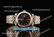 Rolex Datejust 37mm Swiss ETA 2836 Automatic Steel Case with Jubilee Steel Bezel Grey Dial Steel Strap