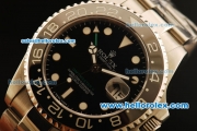 Rolex GMT Master II Automatic Movement ETA Coating Case with Black Bezel and Green Second Hand