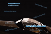 Patek Philippe Calatrava Swiss ETA 2824 Automatic Steel Case with Black Leather Strap Beige Dial
