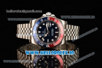 Rolex GTM-Master II 2836 Automatic Steel Case with Blue Dial Dots Markers and Steel Bracelet