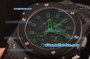 Hublot Big Bang Miyota OS20 Quartz PVD Case with Black Dial and Green Markers