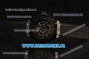 Hublot Big Bang Unico GMT Asia Auto PVD Case with Skeleton Dial and Black Rubber Strap