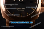 Panerai Luminor Marina 1950 3 Days Automatic PAM00359R Asia ST25 Automatic Rose Gold Case with Black Dial and Stick/Arabic Numeral Markers Blue Leather Strap