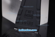 Bell & Ross BR 01-94 Automatic Movement PVD Casing with Blue marking Black Bezel and Rubber Strap