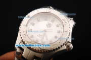 Tag Heuer Link 200 Meters Original Swiss Quartz Movement Full Steel White Dial and Diamond Markers-Lady Model