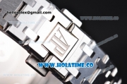 Audemars Piguet Royal Oak Swiss Quartz Steel Case/Bracelet with Black Dial and White Stick Markers