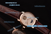 Vacheron Constantin Malte Tourbillon Asia ST22 Automatic Rose Gold Case with Brown Leather Strap White Dial