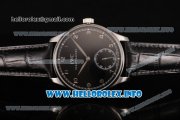 IWC Portuguese Asia 6497 Manual Winding Steel Case with Black Dial and Arbaic Numeral Markers