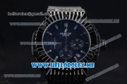 Hublot Big Bang Caviar Chronograph Miyota OS20 Quartz Ceramic Case with Black Dial and Black Rubber Strap Stick Markers