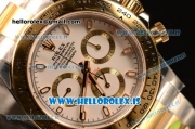 Rolex Daytona Two Tone YG Rolex 4130 Auto Best Edition 1:1 Clone White Dial Stick 116503