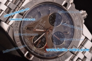 Breitling Chronomat B01 GMT Swiss Valjoux 7750 Automatic Steel Case/Strap with Grey Dial