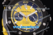 Audemars Piguet Royal Oak Offshore Diver Chrono Miyota OS20 Quartz PVD Case with Yellow Dial Stick Markers and Yellow Rubber Strap (EF)