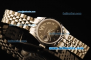 Rolex Datejust Automatic Movement ETA Coating Case with Chocolate Dial and Roman Numerals