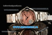 Cartier Ballon Bleu De Medium Swiss ETA 2671 Automatic Steel Case Pink Dial Roman Numeral Markers and Steel Bracelet - 1:1 Original Cartier Ballon Bleu De Medium Swiss ETA 2671 Automatic Steel Case Pink Dial Roman Numeral Markers and Steel Bracelet - 1:1 Original