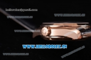 Omega Seamaster Aqua Terra 150 M Co-Axial Clone 8500 Automatic Rose Gold Case with White Dial Stick Markers and Black Leather Strap (EF)