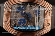 Richard Mille RM 018 Tourbillon Hommage a Boucheron 9015 Auto Rose Gold Case with Skeleton Dial and Black Rubber Strap