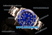 Rolex Submariner Swiss ETA 2836 Automatic Full Steel with Blue Dial and White Markers - 1:1 Best Edition (JF)