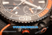 Omega Seamaster Planet Ocean Master Chronometer Chronograph 7750 Auto PVD Case with Black Dial and Black Nylon Strap (EF)