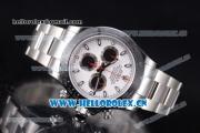 Rolex Daytona Clone Rolex 4130 Automatic Stainless Steel Case/Bracelet with White Dial and Stick Markers (EF)