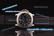 Panerai Luminor Marina Logo PAM 005 Swiss ETA 6497 Manual Winding Steel Case with Black Dial and Black Rubber Strap