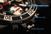 Ulysse Nardin Marine Chronograph Swiss Valjoux 7750 Automatic Movement PVD Case with White Markers and Black Rubber Strap
